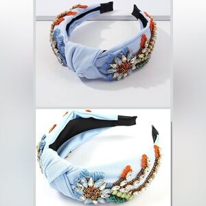 Embellished Blue Headband